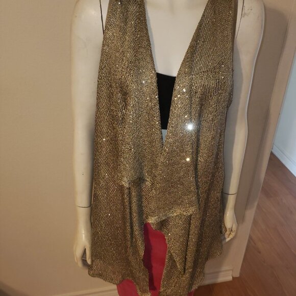 Soft Surroundings Glittering Golden Cardigan || Med - Picture 4 of 12